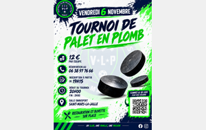 TOURNOI DE PALET EN PLOMB – VENDREDI 6 NOVEMBRE