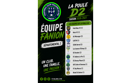 Poule équipe fanion pour la saison 2026-2027 !